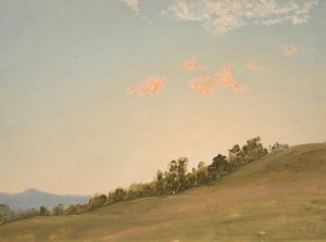 Hillside, Hudson, New York by Frederic Edwin Church Oil Painting