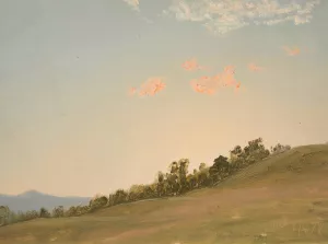 Hillside, Hudson, New York by Frederic Edwin Church Oil Painting