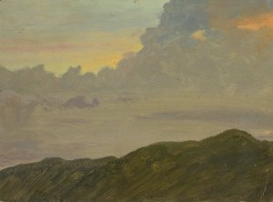 Hilltop and Clouds by Frederic Edwin Church Oil Painting