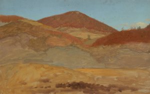 Hilly Landscape, Autumn by Frederic Edwin Church Oil Painting