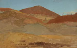 Hilly Landscape, Autumn by Frederic Edwin Church Oil Painting