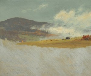 Hilly Landscapes by Frederic Edwin Church Oil Painting
