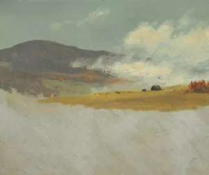 Hilly Landscapes by Frederic Edwin Church Oil Painting