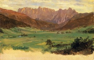 Hinter Schonau and Reiteralp Mountains, Bavaria by Frederic Edwin Church Oil Painting