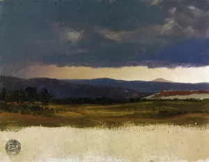 Hudson Valley, Near Olana, New York by Frederic Edwin Church Oil Painting