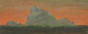 Iceberg Against Evening Sky by Frederic Edwin Church Oil Painting