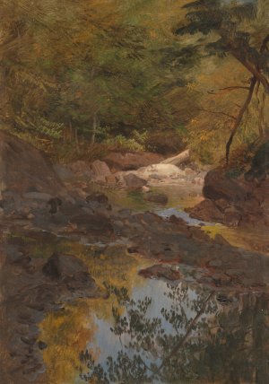 In the New England Woods by Frederic Edwin Church Oil Painting