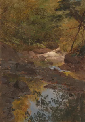 In the New England Woods by Frederic Edwin Church Oil Painting
