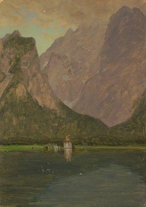 Koenigsee, near Berchtesgaden, Bavaria by Frederic Edwin Church Oil Painting