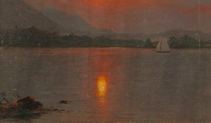 Lake Millinocket, Sunset by Frederic Edwin Church Oil Painting
