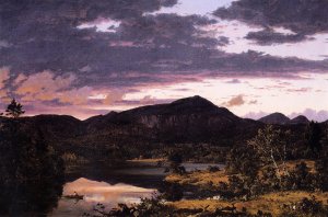 Lake Scene in Mount Desert Oil painting by Frederic Edwin Church