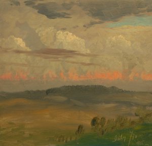 Landscape, Hudson Valley by Frederic Edwin Church Oil Painting