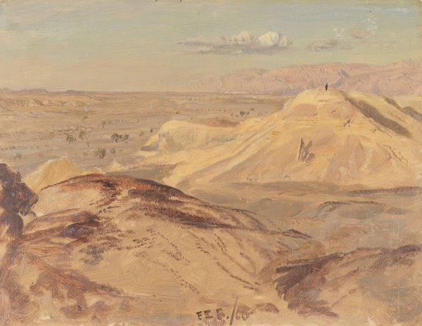 Landscape near Petra  by Frederic Edwin Church - Hand-Painted Oil Painting Reproduction