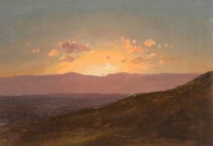 Looking across the Hudson Valley Oil painting by Frederic Edwin Church