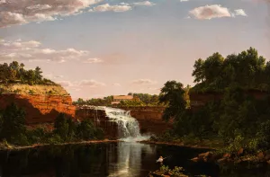 Lower Falls, Rochester by Frederic Edwin Church Oil Painting