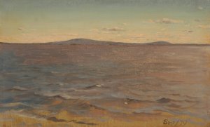 Maine, Lake Katahdin by Frederic Edwin Church Oil Painting