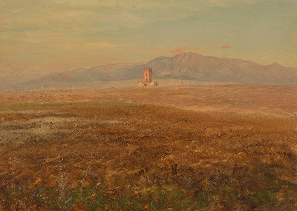 Mexican Landscape  by Frederic Edwin Church - Hand-Painted Oil Painting Reproduction