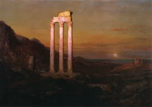 Moonrise painting by Frederic Edwin Church