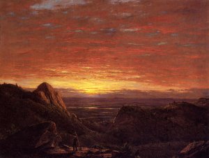 Morning, Looking East over the Husdon Valley from Catskill Mountains by Frederic Edwin Church Oil Painting