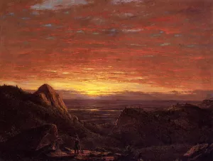 Morning, Looking East over the Husdon Valley from Catskill Mountains by Frederic Edwin Church Oil Painting