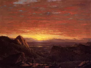 Morning, Looking East over the Husdon Valley from Catskill Mountains Oil painting by Frederic Edwin Church