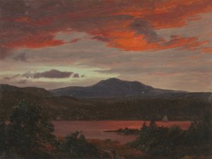 Mount Katahdin from Lake Katahdin, Maine by Frederic Edwin Church Oil Painting