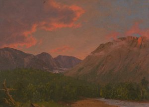 Mountain Landscape at Sunset by Frederic Edwin Church Oil Painting