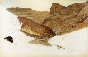 Mountain Stream, Yemen Valley, Palestine by Frederic Edwin Church Oil Painting