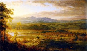 Mountains from the Home of the Artist by Frederic Edwin Church Oil Painting