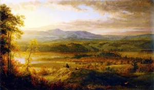 Mountains from the Home of the Artist by Frederic Edwin Church Oil Painting