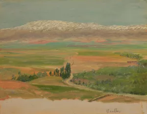Mountains Near Baalbec by Frederic Edwin Church Oil Painting