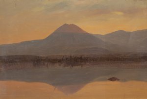 Mt. Katahdin from Lake Katahdin by Frederic Edwin Church Oil Painting