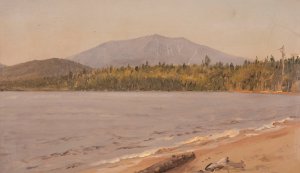Mt. Katahdin from Togue Pond by Frederic Edwin Church Oil Painting