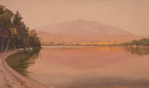 Mt. Katahdin from Togue Pond by Frederic Edwin Church Oil Painting