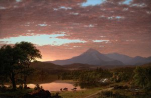 Mt. Ktaadn by Frederic Edwin Church Oil Painting