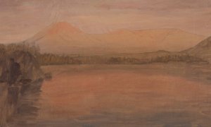 Mts. Katahdin and Turner from Lake Katahdin by Frederic Edwin Church Oil Painting