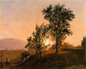 New England Landscape by Frederic Edwin Church Oil Painting