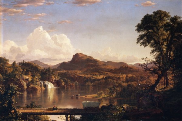 New England Scenery by Frederic Edwin Church - Hand-Painted Oil Painting Reproduction