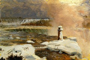 Niagara Falls and Terrapin Tower by Frederic Edwin Church Oil Painting