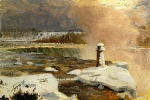 Niagara Falls and Terrapin Tower Oil painting by Frederic Edwin Church