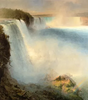 Niagara Falls from the American Side by Frederic Edwin Church Oil Painting