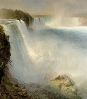 Niagara Falls, from the American Side by Frederic Edwin Church Oil Painting