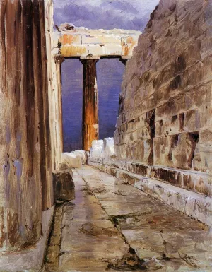 North Peristyle, Parthenon, Athens Oil painting by Frederic Edwin Church