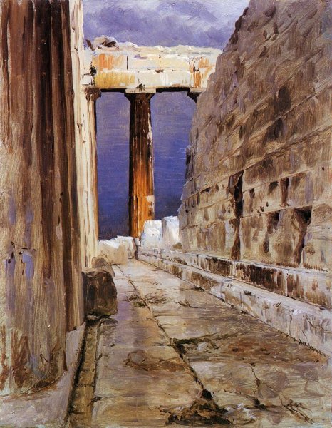 Main Product Photo of North Peristyle, Parthenon, Athens Painting by Frederic Edwin Church