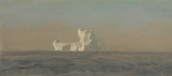 Off Iceberg, Newfoundland  by Frederic Edwin Church - Hand-Painted Oil Painting Reproduction