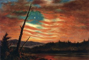 Our Banner in the Sky by Frederic Edwin Church Oil Painting