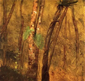 Plant Study, Jamaica, West Indies by Frederic Edwin Church Oil Painting
