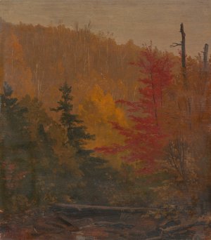 Probably near Katahdin, Autumn by Frederic Edwin Church Oil Painting