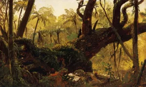 Rain Forest, Jamaica, West Indies by Frederic Edwin Church Oil Painting