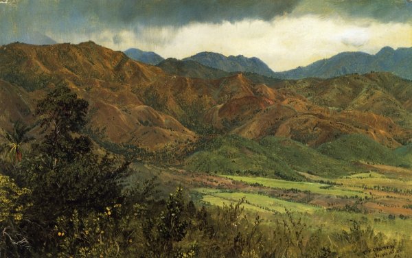 Red Hills Near Kingston, Jamaica by Frederic Edwin Church - Hand-Painted Oil Painting Reproduction